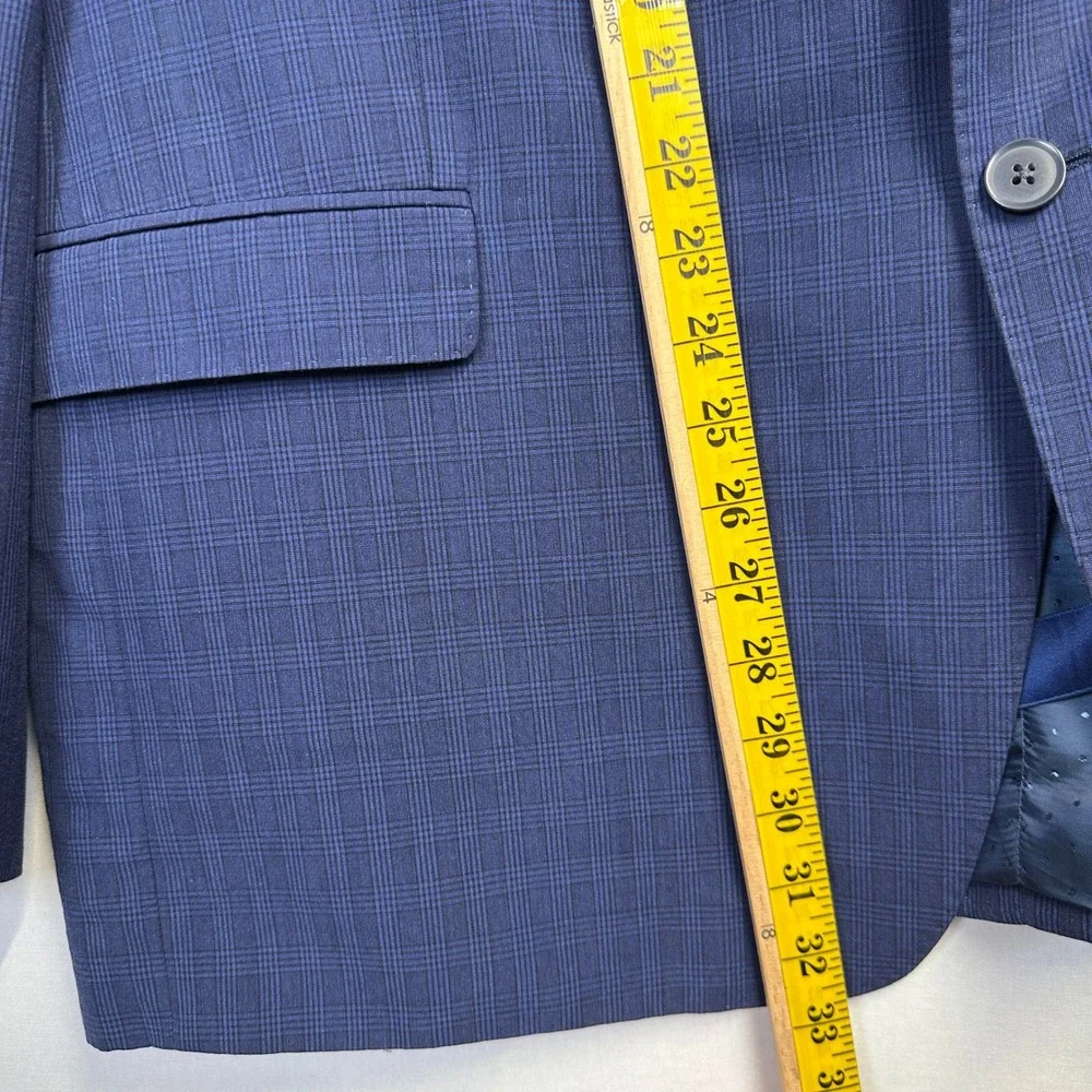 Collection by Michael Strahan Wool Blend Suit Blue Plaid Men's 56L - Picture 6 of 16